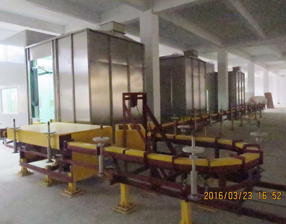 海洋浮桶自動(dòng)噴漆線